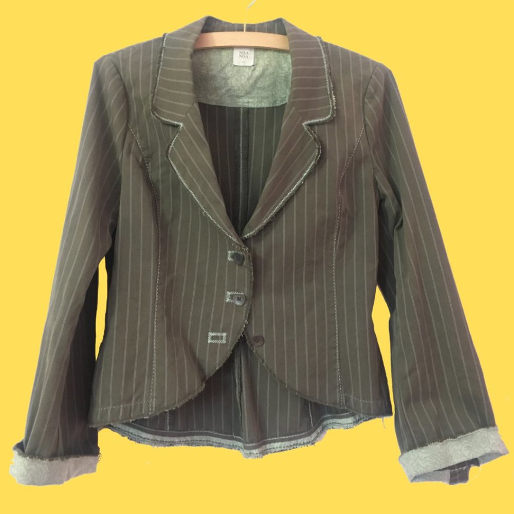 Unusual Scandinavian Cotton/Wool Boho Jacket